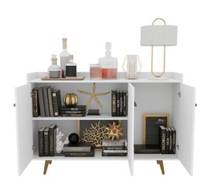 Buffet 3 puertas Quartzo blanco