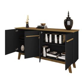 Buffet 4 puertas Opala negro/canela