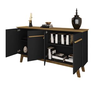 Buffet 4 puertas Opala negro/canela