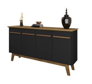 Buffet 4 puertas Opala negro/canela