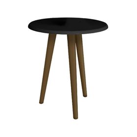Mesa auxiliar lateral Brilha negro 48x44x44 cm