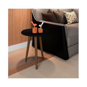 Mesa auxiliar lateral Brilha negro 48x44x44 cm