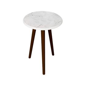 Mesa auxiliar lateral Brilha mármol 48x44x44 cm