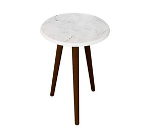 Mesa auxiliar lateral Brilha mármol 48x44x44 cm