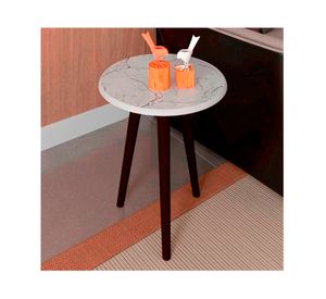 Mesa auxiliar lateral Brilha mármol 48x44x44 cm