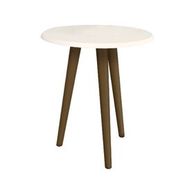 Mesa auxiliar lateral Brilha blanco invierno 48x44x44 cm