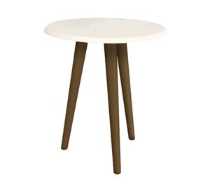 Mesa auxiliar lateral Brilha blanco invierno 48x44x44 cm