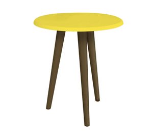 Mesa auxiliar lateral Brilha amarillo 48x44x44 cm