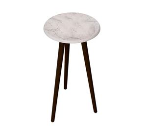 Mesa auxiliar Brilha blanco mármol