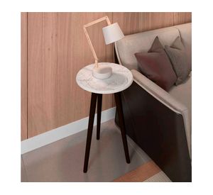 Mesa auxiliar Brilha blanco mármol