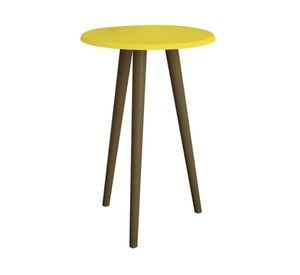 Mesa de apoyo lateral Brilha amarillo 63x44x44 cm