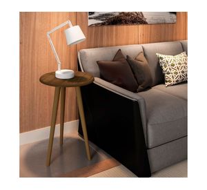 Mesa de apoyo lateral Brilha rústico 63x44x44 cm