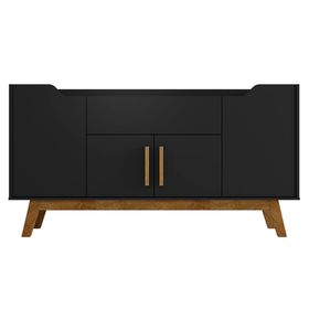 Buffet 1 cajón Future negro/canela