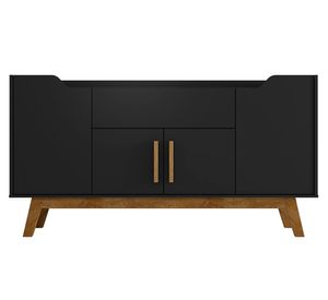 Buffet 1 cajón Future negro/canela