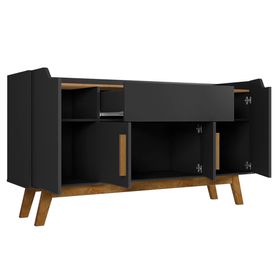 Buffet 1 cajón Future negro/canela