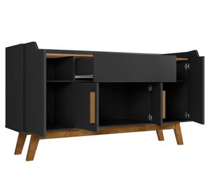 Buffet 1 cajón Future negro/canela