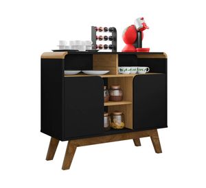 Buffet 2 puertas Berilo canela/negro