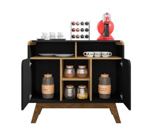 Buffet 2 puertas Berilo canela/negro