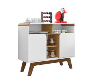 Buffet 2 puertas Berilo canela/blanco