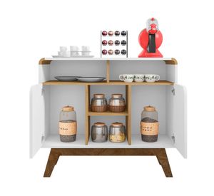 Buffet 2 puertas Berilo canela/blanco