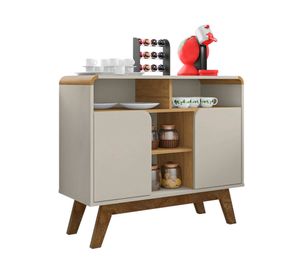 Buffet 2 puertas Berilo canela/blanco invierno