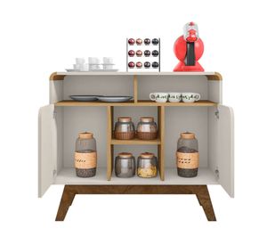 Buffet 2 puertas Berilo canela/blanco invierno