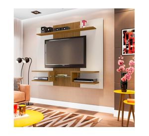 Panel TV 55'' Atlas blanco invierno/canela ripado