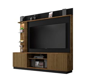 Centro de entretenimiento TV 70'' Atlanta negro/ripado