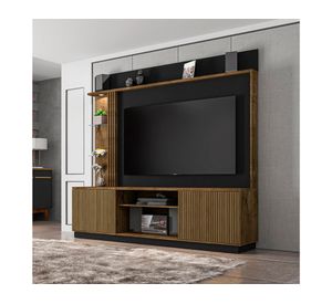 Centro de entretenimiento TV 70'' Atlanta negro/ripado