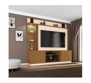 Centro de entretenimiento TV 70'' Atlanta blanco invierno/ripado