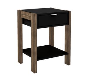 Velador 1 cajón AZ negro Tecnomobili
