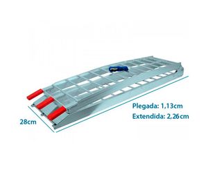 Rampa aluminio para motos 226x28 cm