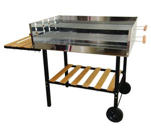 Parrilla carbón con ruedas IGFLQ01A gris