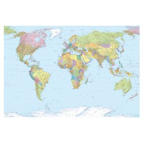 Fotomural Wold map XL 368x248 cm