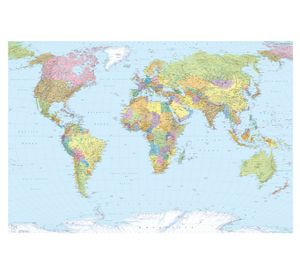 Fotomural Wold map XL 368x248 cm