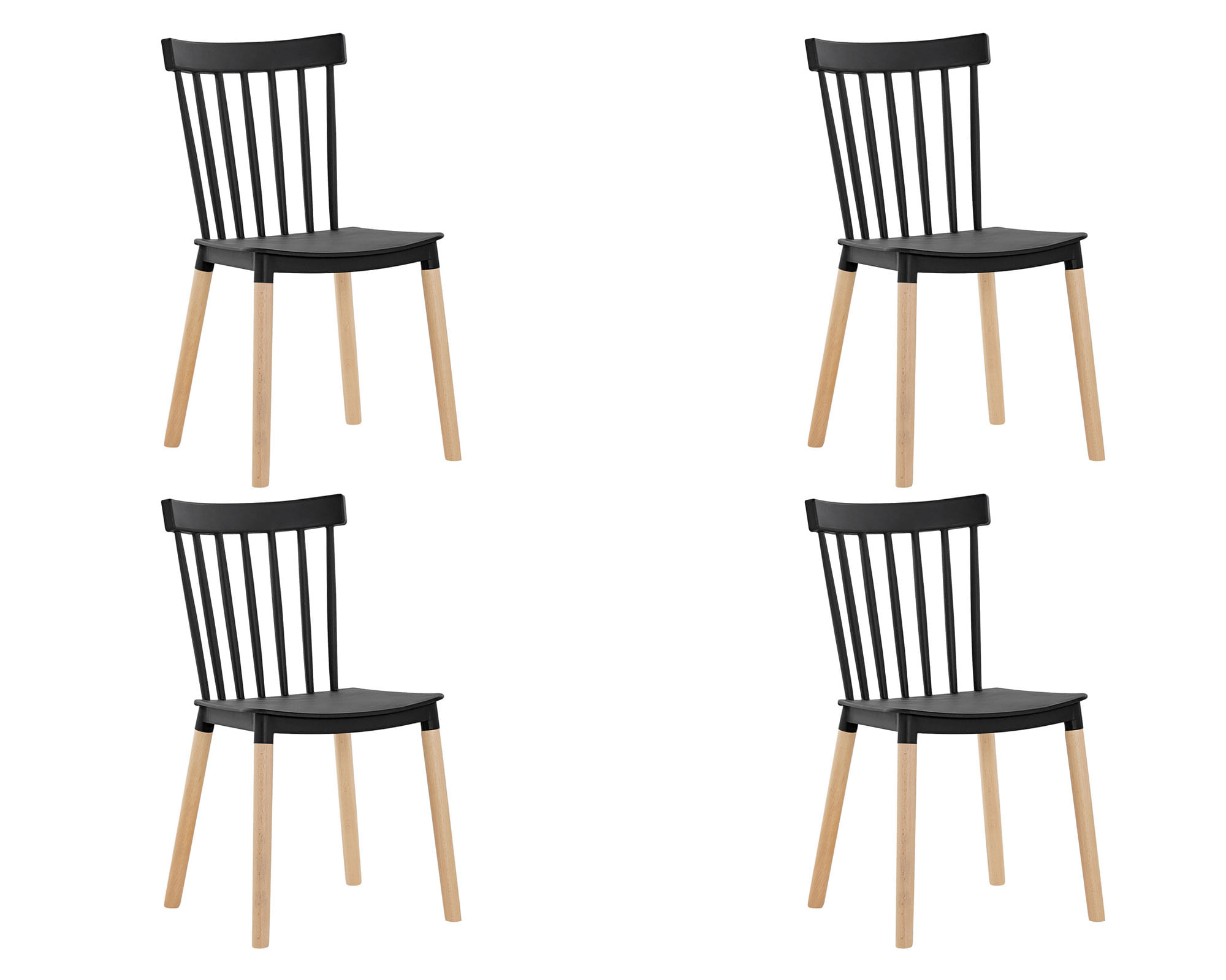 Idetex Silla Style negro 4 unidades Idetex
