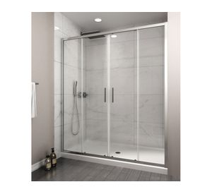 Mampara Apertura central perfil cromado 190x180x3.5 cm