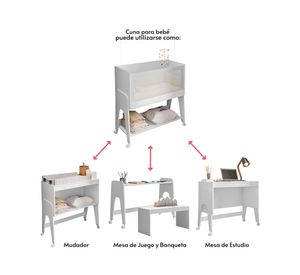 Cama funcional colecho 45x95x102 cm