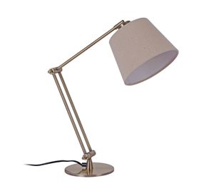 Lámpara sobremesa 1L E27 Articulada bronce Diseño 3.