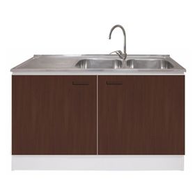 Mueble base lavaplatos 120 cm izquierdo MUE-KCO120/661BI blanco/café Tebisa.