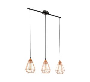 Lámpara colgar DM17 60W E27 3L Tarbes negro