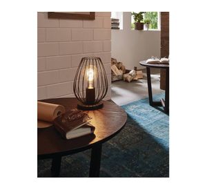 Lámpara sobremesa 1L E27 Newtown negro Eglo