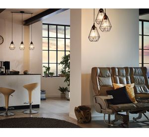 Lámpara colgar DM31 60W E27 3L Tarbes negro