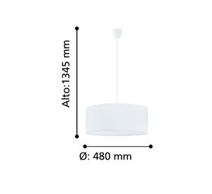 Lámpara colgar 3L E27 Sitia blanco Eglo