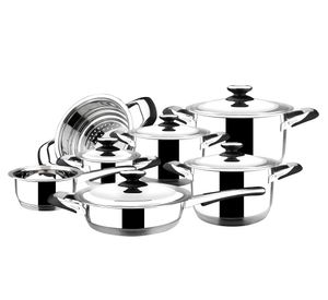 Batería 12 piezas Natura plata Magefesa.