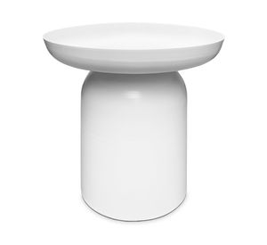 Mesa lateral acero Otelo blanco