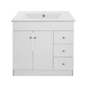 Mueble vanitorio 80 cm B80PHD-B+P-80 blanco Domsa