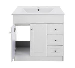 Mueble vanitorio 80 cm B80PHD-B+P-80 blanco Domsa
