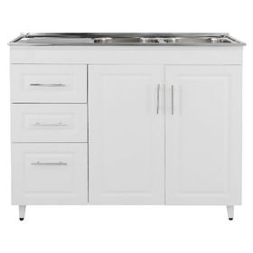 Kit mueble lavaplatos 120x50 cm izquierdo PI120 blanco