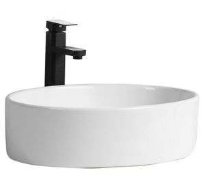 Lavamano sobreponer 50 cm loza blanco